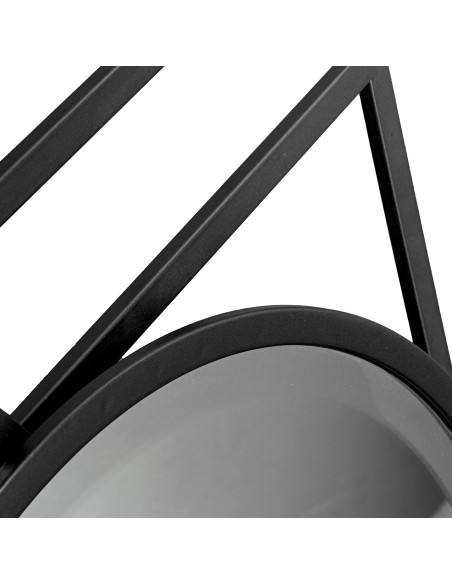 Espejo de metal en negro 80*65cm