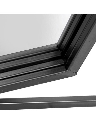 Espejo de metal en negro de 60*90cm