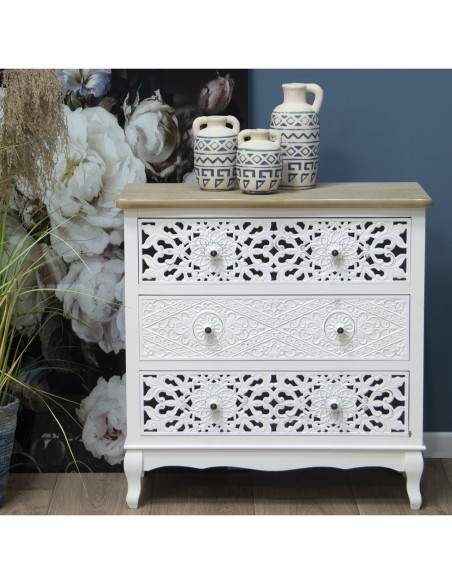 Cómoda blanca 3 cajones