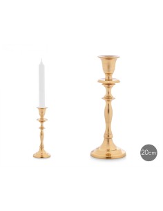 Candelabro de aluminio dorado 20cm