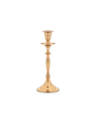 Candelabro aluminio dorado 24cm