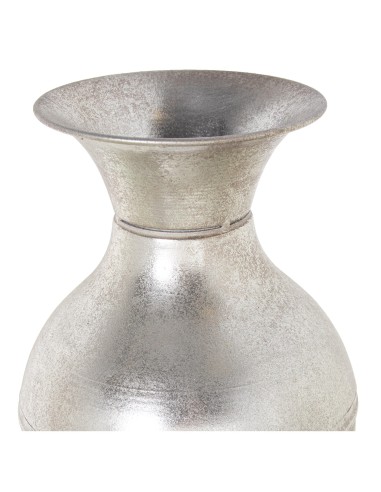 Jarrón metal plateado 76cm