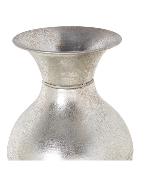 Jarrón metal plateado 76cm