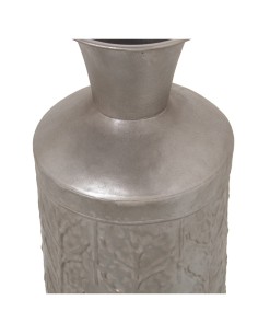 Jarrón metal plateado 46cm 2