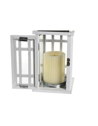 Farol madera blanco 30cm