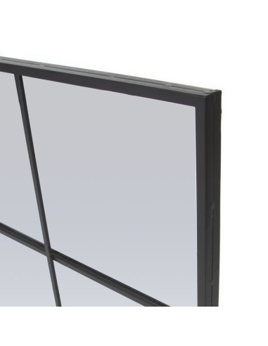 Espejo ventana metal negro 60*90cm