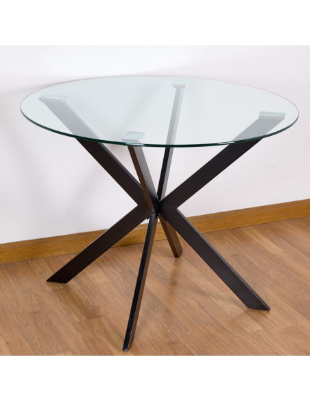 Mesa cristal redonda 100cm