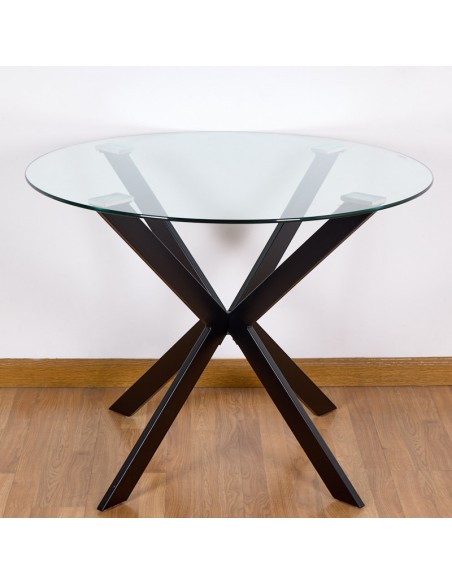 Mesa cristal redonda 100cm