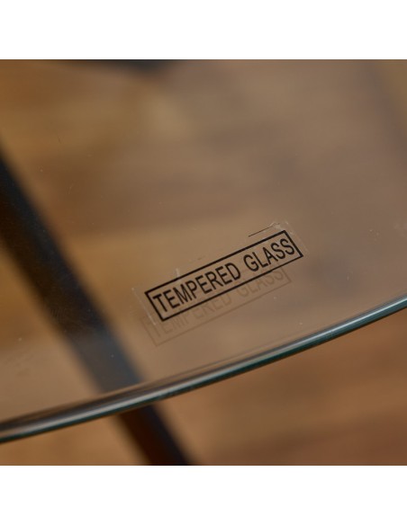 Mesa cristal redonda 100cm