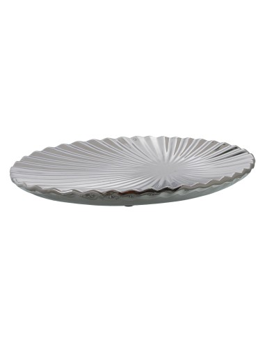 Centro de cerámica plateado