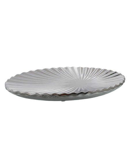 Centro de cerámica plateado