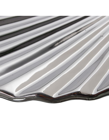 Centro de cerámica plateado