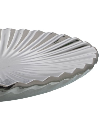 Centro de cerámica plateado