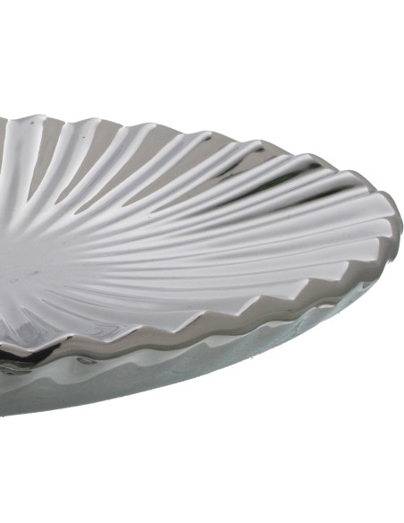 Centro de cerámica plateado