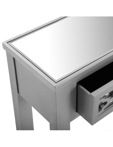 Entrada de espejo plata 2 cajones