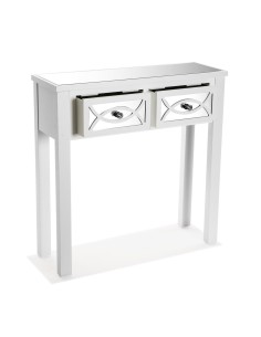 Entrada espejo blanca 2 cajones