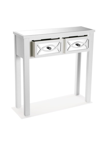 Entrada espejo blanca 2 cajones