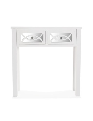 Entrada espejo blanca 2 cajones