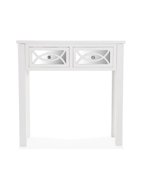 Entrada espejo blanca 2 cajones