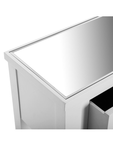 Entrada espejo blanca 2 cajones