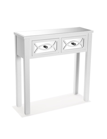 Entrada espejo blanca 2 cajones