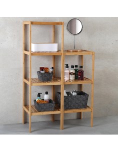 Estantería de madera de bambú 3 baldas 2