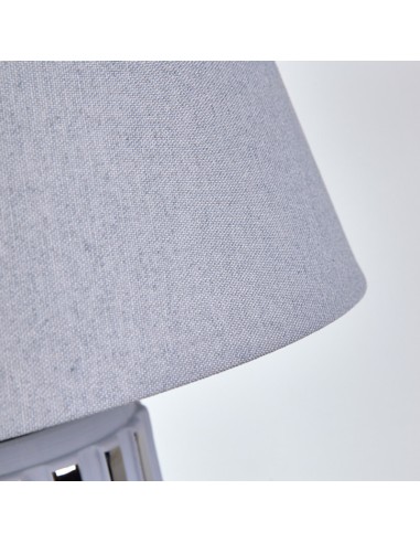 Lampara cerámica plata 53cm