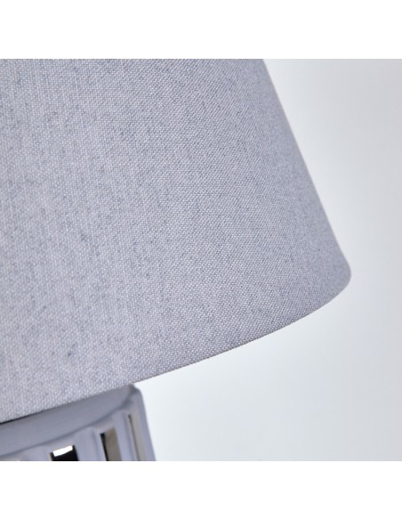 Lampara cerámica plata 53cm