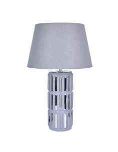 Lampara cerámica plata 53cm