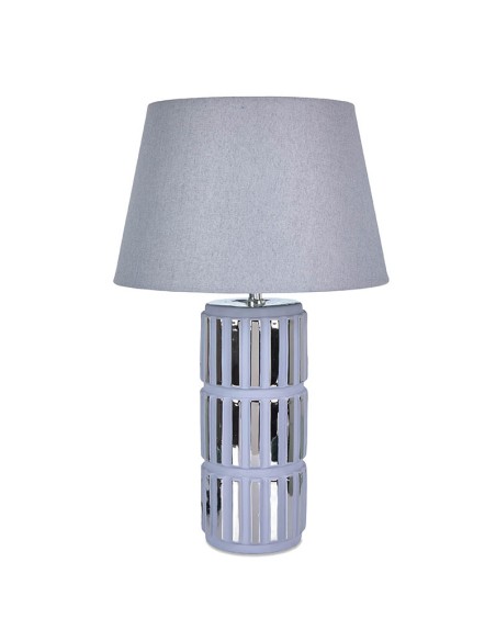 Lampara cerámica plata 53cm
