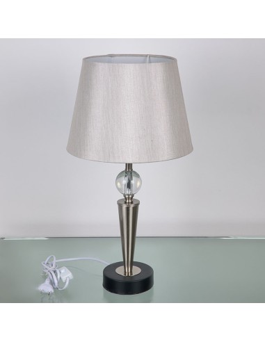 Lampara metal en plata 53cm