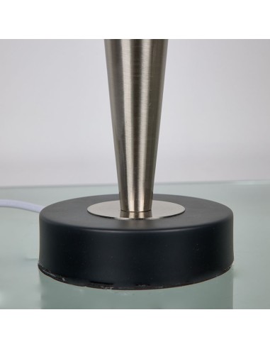 Lampara metal en plata 53cm