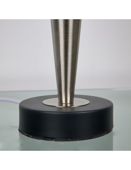 Lampara metal en plata 53cm