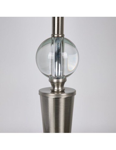 Lampara metal en plata 53cm