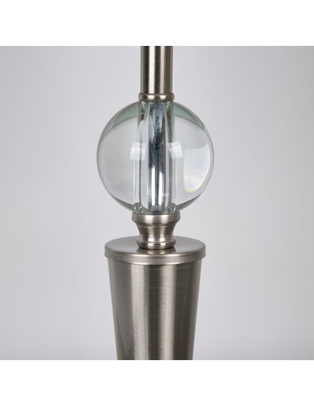 Lampara metal en plata 53cm