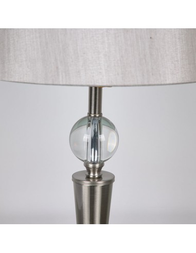 Lampara metal en plata 53cm