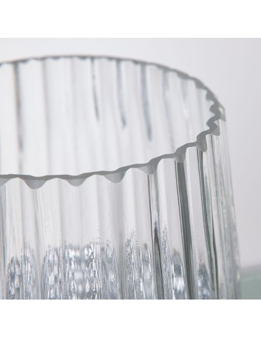 Jarrón cristal y dorado 30cm