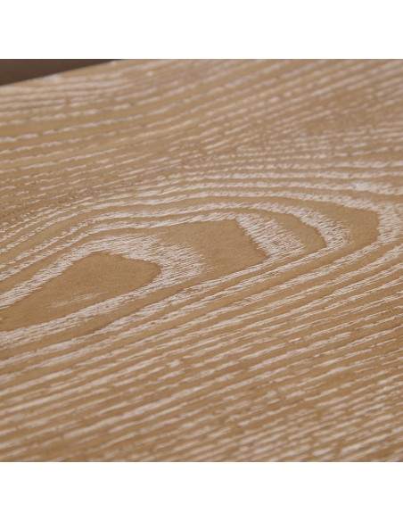 Recibidor de madera con tres cajones decorados