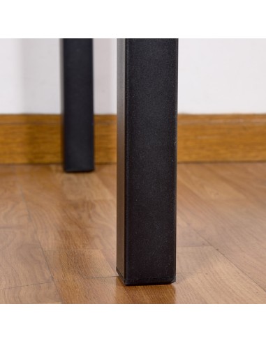 Mesa de comedor cristal con patas negras