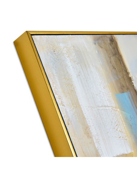 Cuadro en lienzo con marco dorado