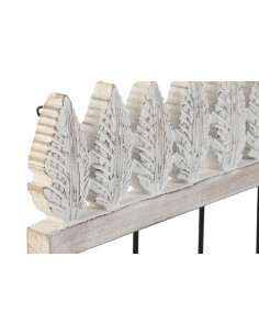 Perchero de pared en madera con cinco perchas 2