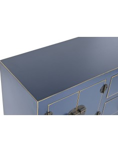 Consola de madera oriental en azul 2