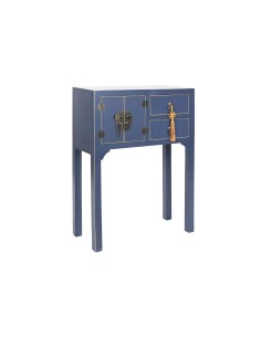 Consola de madera oriental en azul