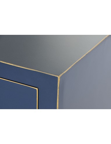 Consola de madera oriental en azul