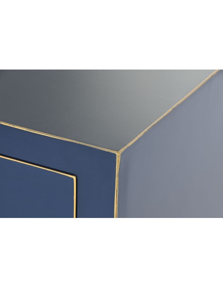 Consola de madera oriental en azul