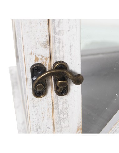 Juego de 2 faroles en madera y metal