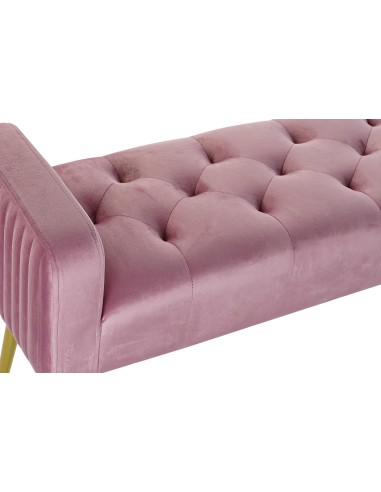 Descalzadora en poliéster y terciopelo en rosa...