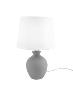 Lampara sobremesa en gris con tulipa