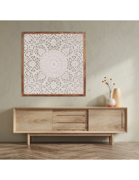 Decoración de pared mandala de madera