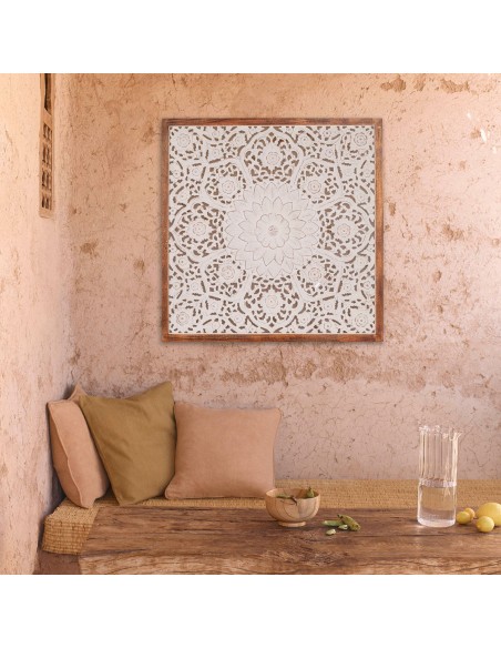 Decoración de pared mandala de madera